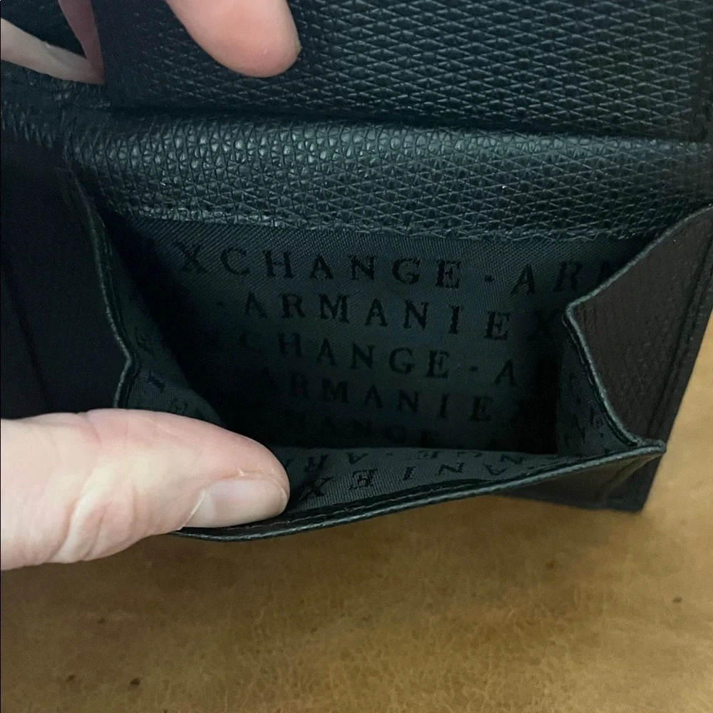 Giorgio Armani Black Textured Card Holder